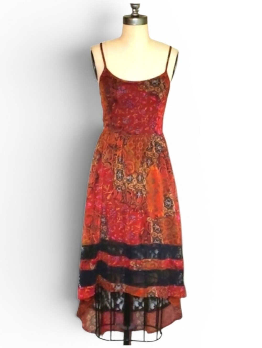 Urban Outfitters bohemian floral high low dress xs